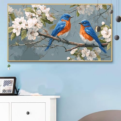 Malen Nach Zahlen Erwachsene Tiere Malen Nach Zahlen XXL 90x180CM Paint by Numbers Vogel Bild DIY Set Erwachsene Basteln, Adults Kreativ Set für Zimmer Deko, Herbstdeko,Weihnachtsdeko Geschenke Q6-748 von Weoqion