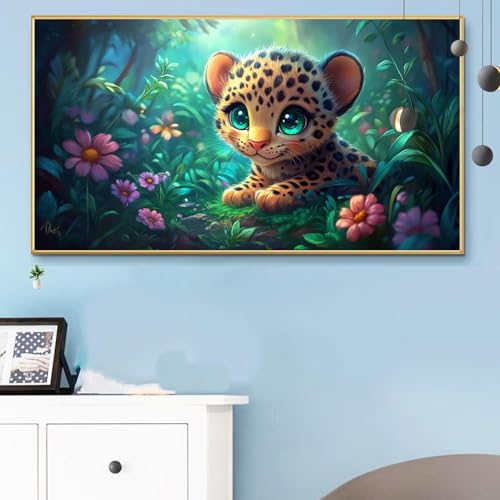Malen Nach Zahlen Erwachsene Tiger Malen Nach Zahlen XXL 100x200 Paint by Numbers Tiere Bild DIY Set Erwachsene Basteln, Adults Kreativ Set für Zimmer Deko, Herbstdeko, Weihnachtsdeko Geschenke Q6-114 von Weoqion