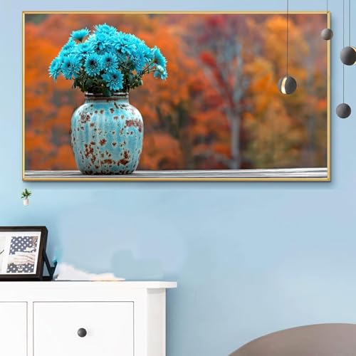 Malen Nach Zahlen Erwachsene Vase Malen Nach Zahlen XXL 100x200CM Paint by Numbers Ahorn Bild DIY Set Erwachsene Basteln, Adults Kreativ Set für Zimmer Deko, Herbstdeko,Weihnachtsdeko Geschenke Q6-468 von Weoqion