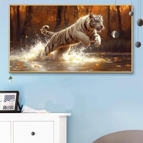 Malen Nach Zahlen Erwachsene Weihnachten Malen Nach Zahlen XXL 80x160cm Paint by Numbers Tiere Bild DIY Set Erwachsene Basteln, Adults Kreativ Set für Zimmer Deko, Herbstdeko, Weihnachtsdeko Q6-566 von Weoqion