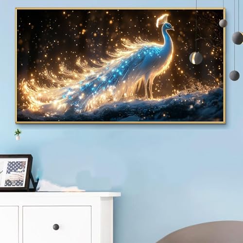 Malen Nach Zahlen Erwachsene Weiß Malen Nach Zahlen XXL 60x120 cm Paint by Numbers Phönix Bild DIY Set Erwachsene Basteln, Adults Kreativ Set für Zimmer Deko,Herbstdeko,Weihnachtsdeko Geschenke Q6-992 von Weoqion