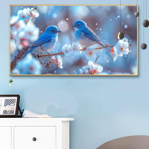 Malen Nach Zahlen Erwachsene Winter Malen Nach Zahlen XXL 70x140cm Paint by Numbers Vogel Bild DIY Set Erwachsene Basteln, Adults Kreativ Set für Zimmer Deko,Herbstdeko,Weihnachtsdeko Geschenke Q6-766 von Weoqion