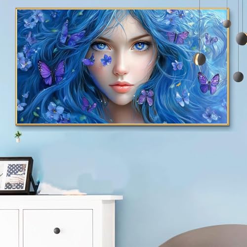 Malen Nach Zahlen Frau, Malen Nach Zahlen Erwachsene Anime Paint by Numbers Handgemalt Ölgemälde Kit für Anfänger mit Pinseln und Acrylfarben, Halloween Deko Wohnzimmer, Geschenke 100x200CM Q6-653 von Weoqion