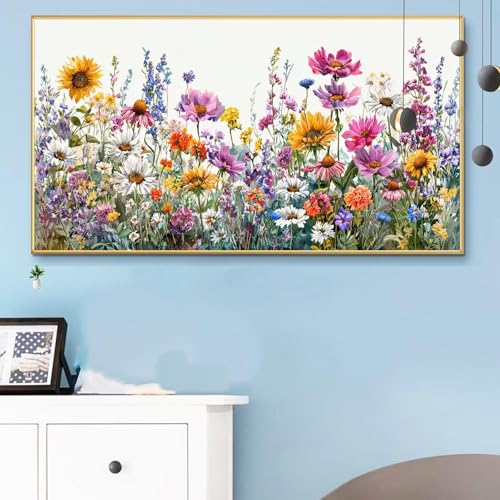 Malen Nach Zahlen Gras, Malen Nach Zahlen Erwachsene Anlage Paint by Numbers Handgemalt Ölgemälde Kit für Anfänger mit Pinseln und Acrylfarben, Halloween Deko Wohnzimmer, Geschenke 40x90CM Q6-303 von Weoqion
