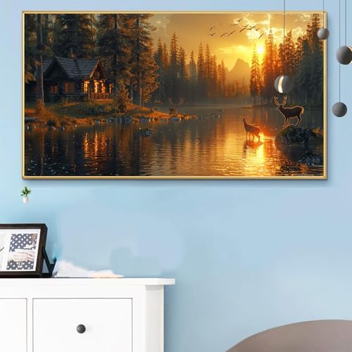 Malen Nach Zahlen Herbst, Malen Nach Zahlen Erwachsene Vogel Paint by Numbers Handgemalt Ölgemälde Kit für Anfänger mit Pinseln und Acrylfarben, Halloween Deko Wohnzimmer, Geschenke 40x80cm Q6-651 von Weoqion