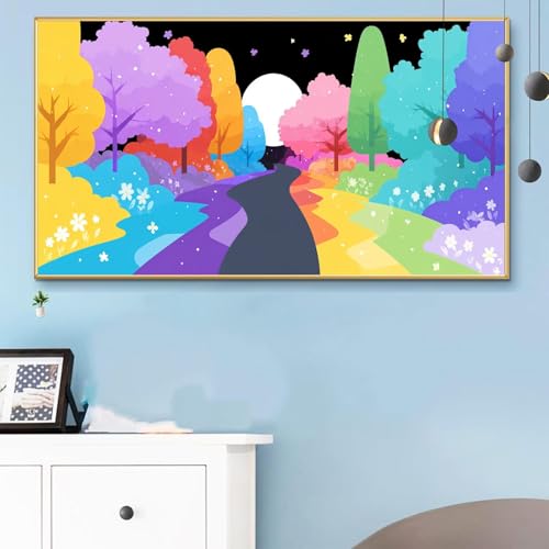 Malen Nach Zahlen Karikatur, Malen Nach Zahlen Erwachsene Der Weg Paint by Numbers Handgemalt Ölgemälde Kit für Anfänger mit Pinseln und Acrylfarben, Halloween Deko Wohnzimmer, Geschenke 60x120 Q6-289 von Weoqion
