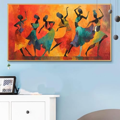 Malen Nach Zahlen Nordeuropa, Malen Nach Zahlen Erwachsene Tänzer Paint by Numbers Handgemalt Ölgemälde Kit für Anfänger mit Pinseln Acrylfarben, Halloween Deko Wohnzimmer, Geschenke 90x180 CM Q6-615 von Weoqion
