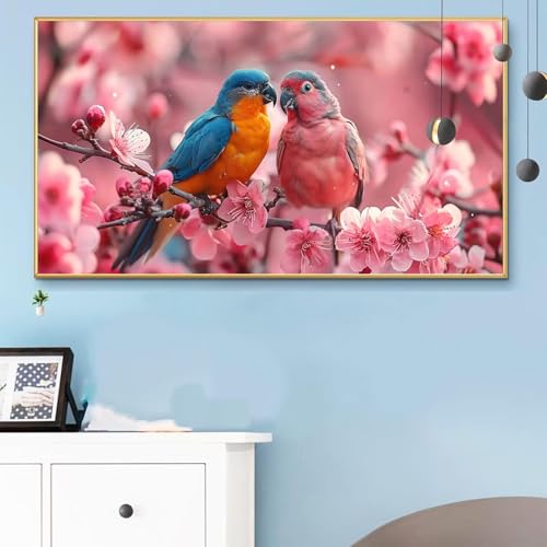 Malen Nach Zahlen Paar, Malen Nach Zahlen Erwachsene Vogel Paint by Numbers Handgemalt Ölgemälde Kit für Anfänger mit Pinseln und Acrylfarben, Halloween Deko Wohnzimmer, Geschenke 60x120CM Q6-693 von Weoqion
