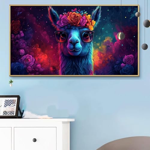 Malen Nach Zahlen Schaf, Malen Nach Zahlen Erwachsene Weihnachten Paint by Numbers Handgemalt Ölgemälde Kit für Anfänger mit Pinseln und Acrylfarben,Halloween Deko Wohnzimmer,Geschenke 30x60 cm Q6-997 von Weoqion