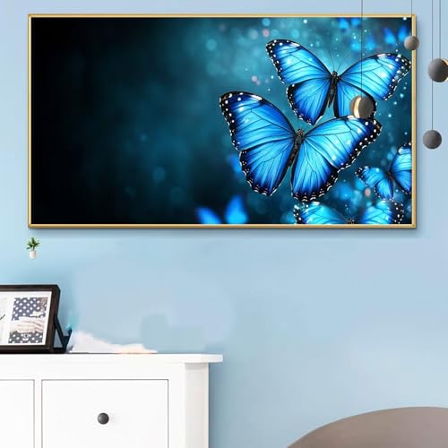 Malen Nach Zahlen Schmetterling, Malen Nach Zahlen Erwachsene Anlage Paint by Numbers Handgemalt Ölgemälde Kit für Anfänger mit Pinseln Acrylfarben,Halloween Deko Wohnzimmer,Geschenke 80x160CM Q6-673 von Weoqion