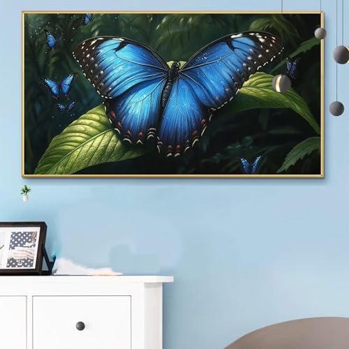 Malen Nach Zahlen Schmetterling, Malen Nach Zahlen Erwachsene Frühling Paint by Numbers Handgemalt Ölgemälde Kit für Anfänger mit Pinseln und Acrylfarben, Halloween Deko Wohnzimmer 80x160CM Q6-243 von Weoqion