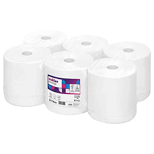 WEPA Handtuchrolle Prestige 2-lagig 150m 6 Rollen SATINO (1 Karton) von Wepa