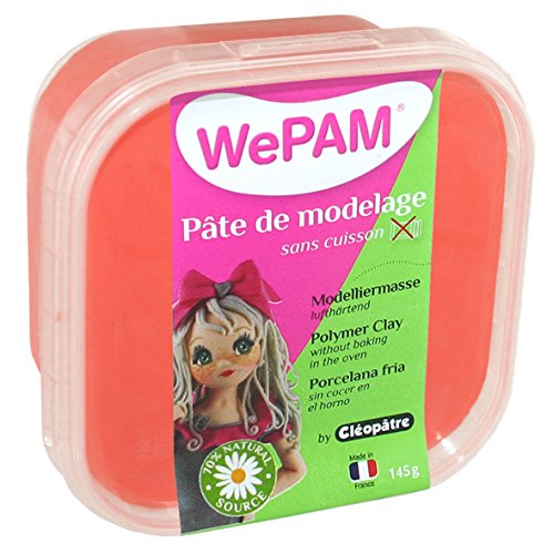 WePAM - PFW185-145 - Lufthärtende Modelliermasse, 145 g, Rot von Cléopâtre