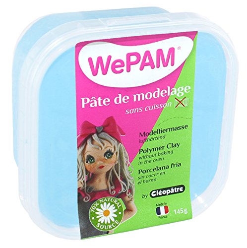 WePAM - PFW2905-145 - Lufthärtende Modelliermasse, 145 g, Azurblau von Cléopâtre