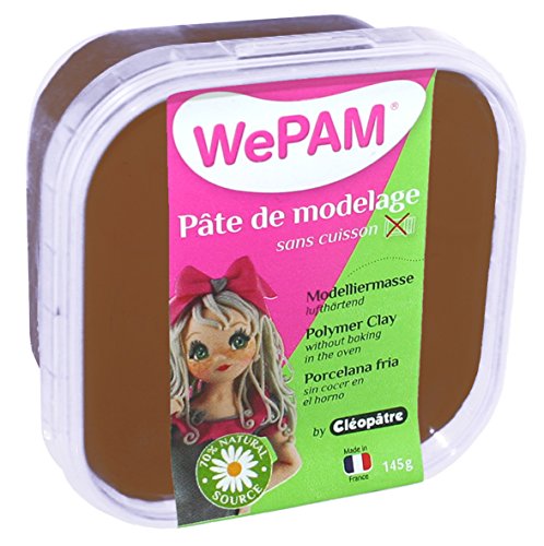 WePAM - PFW7596-145 - Lufthärtende Modelliermasse, 145 g, Schokolade von Cléopâtre