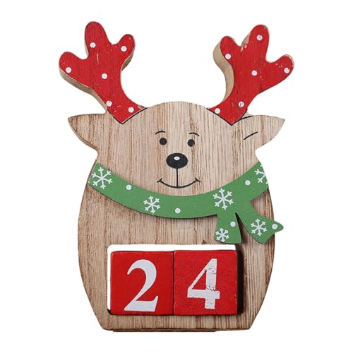 Countdown-Schild | Holz Countdown bis Weihnachten Kalender | Adventskalender Countdown Kalender 2024 | Holz Weihnachtsdekoration für Zuhause von Weppduk