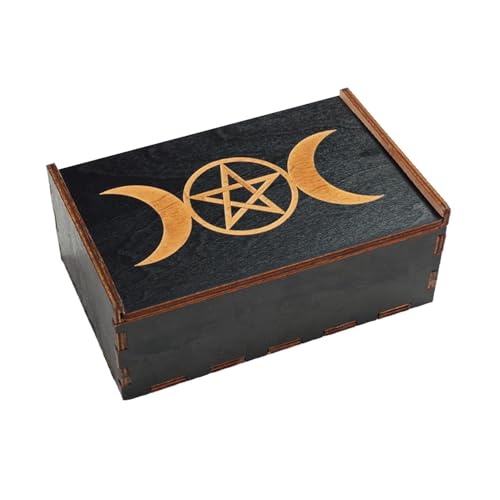 Handgefertigte Schmuckschatulle – Tarotkarten-Box aus Holz, tragbare Schmuckbox, Tarotkartenetui mit Schiebedeckel für Damen und Herren, Heimdekoration Handgefertigte Schmuckschatulle – Tarotkarten-Box aus Holz, tragbare Schmuckbox, Tarotkartenetui mit Schiebedeckel für Damen und Herren, Heimdekoration von Weppduk