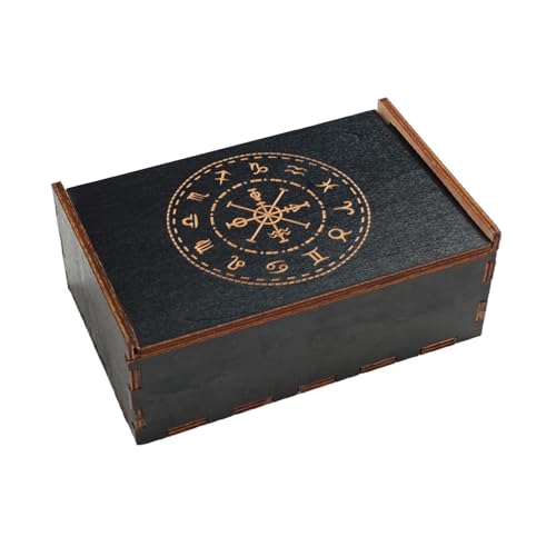 Handgefertigte Schmuckschatulle – Tarotkarten-Box aus Holz, tragbare Schmuckbox, Tarotkartenetui mit Schiebedeckel für Damen und Herren, Heimdekoration Handgefertigte Schmuckschatulle – Tarotkarten-Box aus Holz, tragbare Schmuckbox, Tarotkartenetui mit Schiebedeckel für Damen und Herren, Heimdekoration von Weppduk