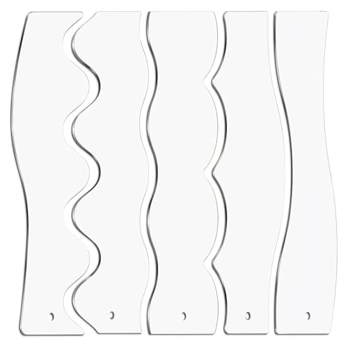Quilt-Lineal – 5 tragbare, transparente Nählineale | transparentes Acryl-Nählineal | hochtransparentes Schneiderwerkzeug | Quilt-Werkzeug-Set für Handwerk, professionelle Verwendung von Weppduk