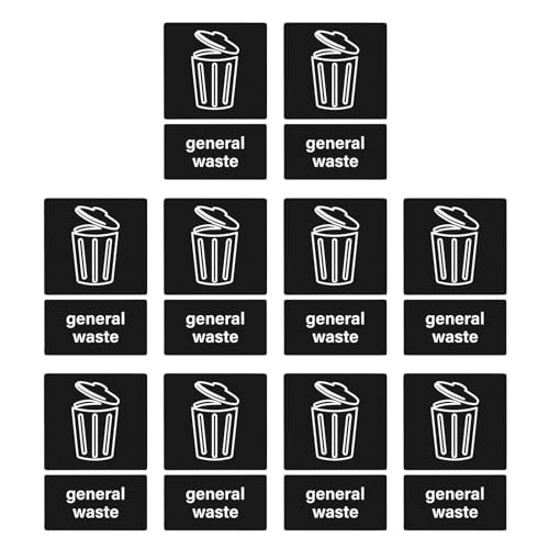 Recycling-Mülleimer-Aufkleber, praktischer Recycling-Müll-Aufkleber, wasserdichtes Schild mit Symbol, dekorative Mülltonnen-Dekoration, elegante Optik, Mülltonnen-Dekoration für den Innen- und von Weppduk