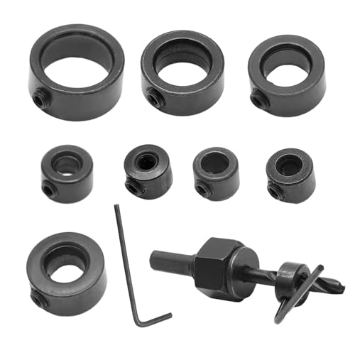 Ring Design Bits - Bohrstopp-Sortiment | Tragbarer Bohrer Begrenzung Riing | Bohrtiefenanschläge | Positionierungsriinge | Bohrkronenhalter und Bohrerzubehör für Bohrarbeiten Ring Design Bits - Bohrstopp-Sortiment | Tragbarer Bohrer Begrenzung Riing | Bohrtiefenanschläge | Positionierungsriinge | Bohrkronenhalter und Bohrerzubehör für Bohrarbeiten von Weppduk