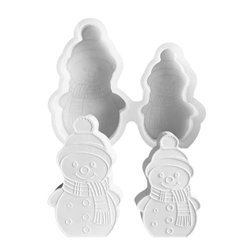Weihnachts-Harzformen – Epoxidharz-Formen für Weihnachten, Epoxidharz, Kunst, Handwerk, antihaftbeschichtet, 2 Mulden, multifunktionale Ornament-Silikonform für Weihnachten, Halloween von Weppduk