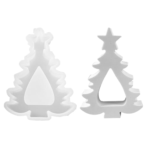 Weihnachts-Silikonform | Epoxidharz-Formen Weihnachten – wiederverwendbare Kerzenform Weihnachtsbaum Silikonform | leicht zu lösen, antihaftbeschichtet, handgefertigte Bastelformen, Heimdekoration für von Weppduk