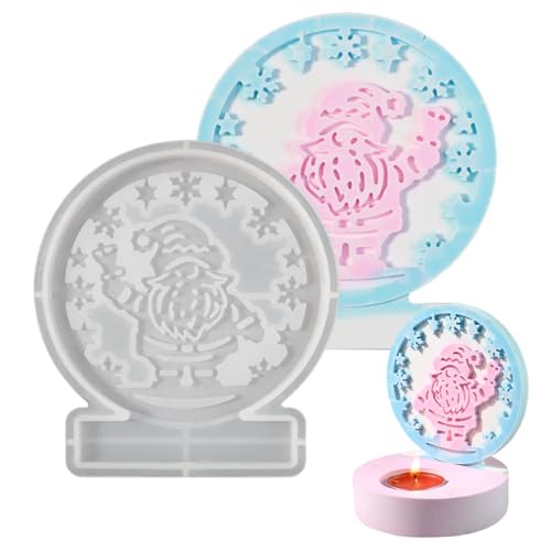 Weihnachtsharz-Formen – Weihnachtsmann- -Harz-Bastelformen, Silikon-Gipsformen, Epoxidharz-Form, Zementornament, Epoxid-Gussformen für Heimdekoration von Weppduk