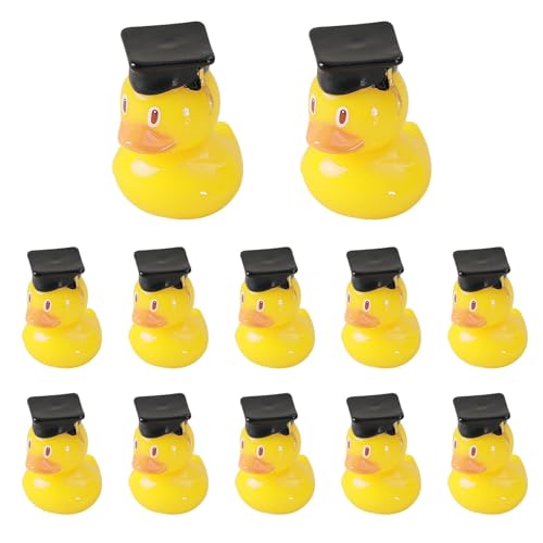 Weppduk Abschluss-Gummienten – 12 tragbare Abschluss-Enten | Auto-Armaturenbrett-Enten | Bachelor Cap Puppe Ente mit Abschlusshut und Brille für Abschlussdekoration, Klassenzimmer Weppduk Abschluss-Gummienten – 12 tragbare Abschluss-Enten | Auto-Armaturenbrett-Enten | Bachelor Cap Puppe Ente mit Abschlusshut und Brille für Abschlussdekoration, Klassenzimmer von Weppduk