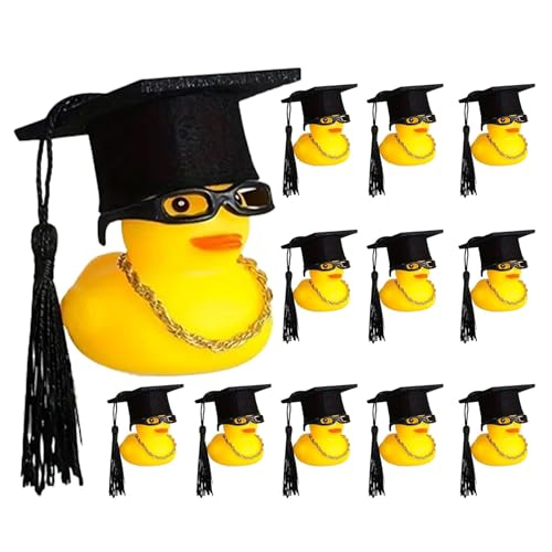 Weppduk Abschluss-Gummienten – 12 tragbare Abschluss-Enten | Auto-Armaturenbrett-Enten | Bachelor Cap Puppe Ente mit Abschlusshut und Brille für Abschlussdekoration, Klassenzimmer Weppduk Abschluss-Gummienten – 12 tragbare Abschluss-Enten | Auto-Armaturenbrett-Enten | Bachelor Cap Puppe Ente mit Abschlusshut und Brille für Abschlussdekoration, Klassenzimmer von Weppduk