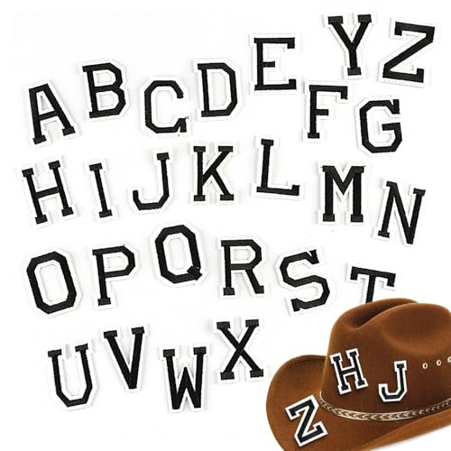 Weppduk Alphabet-Aufnäher, bestickte Aufnäher, bestickte Aufnäher, zum Aufbügeln auf Buchstaben, stilvolle kreative Alphabet-Aufkleber für Schuhe, Hüte Weppduk Alphabet-Aufnäher, bestickte Aufnäher, bestickte Aufnäher, zum Aufbügeln auf Buchstaben, stilvolle kreative Alphabet-Aufkleber für Schuhe, Hüte von Weppduk