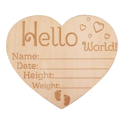 Weppduk Baby-Ankündigungsschild | Hallo Welt-Neugeborenen-Schild | Neugeborenen Schild, Baby Name Ankündigungsschild für Foto Prop Baby Shower Kinderzimmer Geschenk Weppduk Baby-Ankündigungsschild | Hallo Welt-Neugeborenen-Schild | Neugeborenen Schild, Baby Name Ankündigungsschild für Foto Prop Baby Shower Kinderzimmer Geschenk von Weppduk
