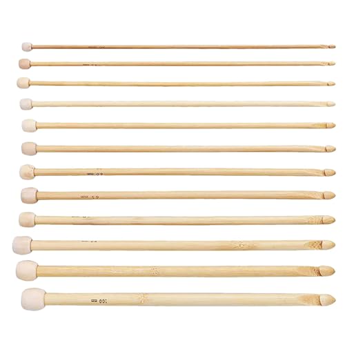 Weppduk Gerades Stricknadel-Set, Anfängerfreundliches Stricknadel-Set, gerades Stricknadel-Set für Schals, Mützen, Socken, Handschuhe, Schuhe von Weppduk