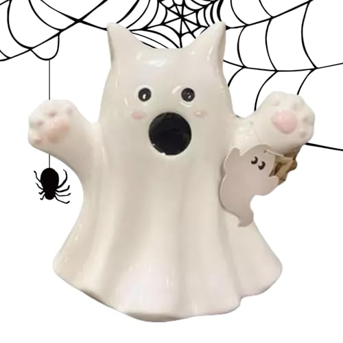 Weppduk Gruselige Halloween-Dekoration – gruselige Geisterstatue aus Kunstharz, Festival-Atmosphäre, Tischdekoration für TV-Schränke, Schlafzimmer, Wohnzimmer, Schreibtische, Bücherregale von Weppduk