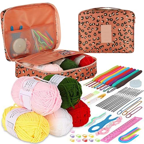 Weppduk Häkelset für Anfänger | Set Tragbares Häkelset | Tragbares Garn Häkelnadel Kit, Multifunktionales Strick-Bastelset für Frauen & Erwachsene Weppduk Häkelset für Anfänger | Set Tragbares Häkelset | Tragbares Garn Häkelnadel Kit, Multifunktionales Strick-Bastelset für Frauen & Erwachsene von Weppduk