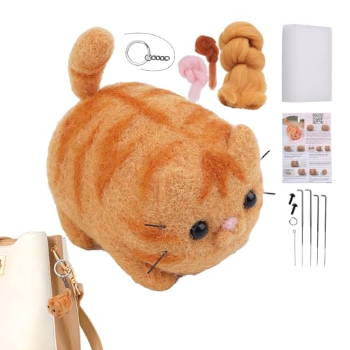 Weppduk Katzenpuppen-Nadelfilz-Set | Katzenpuppe Tier-Nadelfilz-Set | Sicheres und harmloses Basteltier Heimdekoration für Einweihungsfeiern, Geburtstag, Weihnachten Weppduk Katzenpuppen-Nadelfilz-Set | Katzenpuppe Tier-Nadelfilz-Set | Sicheres und harmloses Basteltier Heimdekoration für Einweihungsfeiern, Geburtstag, Weihnachten von Weppduk