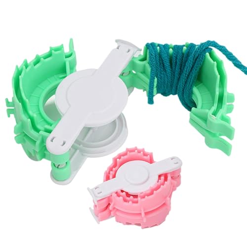 Weppduk Pom Ball Winders, Herzform Flaum Ball Weben Werkzeug Häkeln Maker, Handgemachte Wolle Stricken Handwerk Werkzeug Set Tragbar Multifunktions Maker Set für Kinder von Weppduk