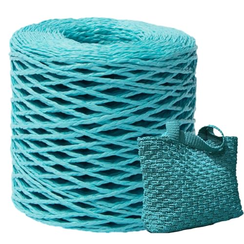 Weqizuerqi 150 M Raffiabast Papierband Raffia Garn Bastband Geschenkband Zum Häkeln Bastbänder Packschnur Für Taschen von Weqizuerqi