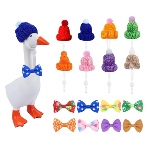 Weqizuerqi Schreibtisch-Gänse-Outfits – Mini-Schreibtisch-Gänse-Kopfbedeckung – saisonale Statue, Kopfbedeckung, Dekoration, festliche Kleidung für Weihnachten, Veranstaltungen, Versammlungen, Partys von Weqizuerqi