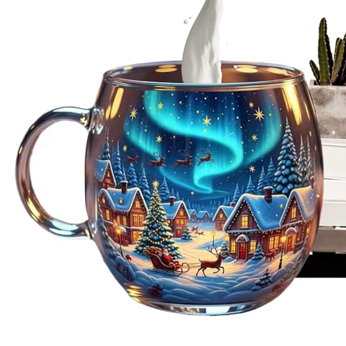 Weqizuerqi Weihnachtsbecher | Transparenter bemalter Weihnachtsglasbecher,300ml Festliche Getränkebehälter Für Milch Kalte Getränke Heißen Wasser Wein Weqizuerqi Weihnachtsbecher | Transparenter bemalter Weihnachtsglasbecher,300ml Festliche Getränkebehälter Für Milch Kalte Getränke Heißen Wasser Wein von Weqizuerqi