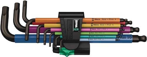 Wera 05073593001 950/9 Hex-Plus 1 SB Winkelschlüsselsatz, Mehrfarbig, metrisch, BlackLaser, 9-teilig, Mehrfarbig Wera 05073593001 950/9 Hex-Plus 1 SB Winkelschlüsselsatz, Mehrfarbig, metrisch, BlackLaser, 9-teilig, Mehrfarbig von Wera