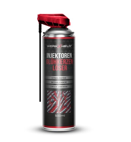 WerkXheld Injektoren- & Glühkerzenlöser 500ml – Hochwirksames Glühkerzen Werkzeug, Glühkerzenlöser Spray & Zündkerzen Fett für einfache Montage und Demontage von WerkXheld