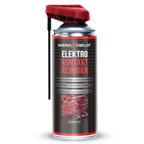 WerkXheld Kontaktspray 400ml – Effektiver Elektronikreiniger Kontaktspray für Elektronik Auto, Platinenreiniger, Kontakt-Spray von WerkXheld