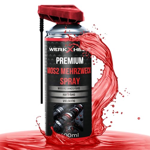 WerkXheld MoS2 Schmierfett-Spray 400ml – Hochwertiges Mehrzweck-Fett für Lager, Fahrrad, Kugellager & Maschinen Greas von WerkXheld