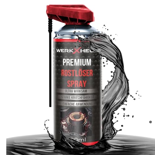 WerkXheld Rostlöser-Spray 400ml | Extrem starker Rostentferner & Kriechöl für Metall, Fahrrad, Auto & mehr | Anti-Rost-Spray | Multifunktionaler Entroster & Glühkerzenlöser von WerkXheld
