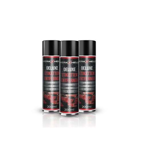Werkxheld Etikettenentferner SET – 3x 200 ml – Der ultimative Klebereste & Klebstoffentferner | Perfekter Etikettenlöser & Kleberentferner für saubere Oberflächen von WerkXheld