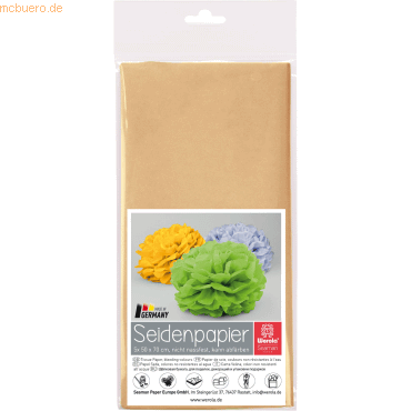 10 x Werola Seidenpapier 20g/qm 50x70cm VE=5 Bogen havanna 10 x Werola Seidenpapier 20g/qm 50x70cm VE=5 Bogen havanna von Werola
