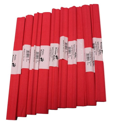 Idena 617140 - Krepppapier 10 Rollen 50 x 250 cm, erdbeerrot Idena 617140 - Krepppapier 10 Rollen 50 x 250 cm, erdbeerrot von Werola