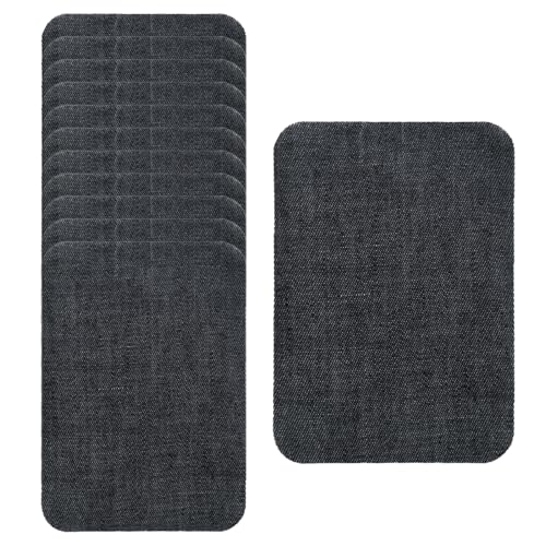 12 Stück Bügelflicken 11X7.5 cm Denim Patches Polyester Repair Patch Geeignet für Jeans Mantel Hemd und Andere Kleidungsstücke (Schwarz) von Werownsgso