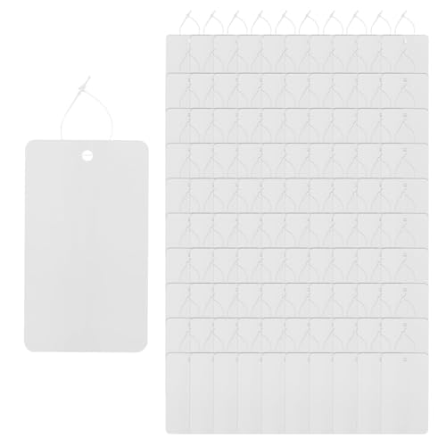 Blanko-Geschenkanhänger mit Schnur zum Aufhängen, 9 x 5 cm, wasserdicht und öldicht, für Produktidentifikation, Artikelbeschriftung, Hochzeit, Geburtstag, Party, Babyparty, Dekoration, 100 Stück Blanko-Geschenkanhänger mit Schnur zum Aufhängen, 9 x 5 cm, wasserdicht und öldicht, für Produktidentifikation, Artikelbeschriftung, Hochzeit, Geburtstag, Party, Babyparty, Dekoration, 100 Stück von Werownsgso